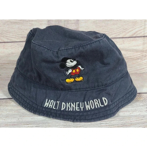 Walt Disney World Mickey Mouse Bucket Hat Size Toddler Navy Blue - Picture 1 of 3